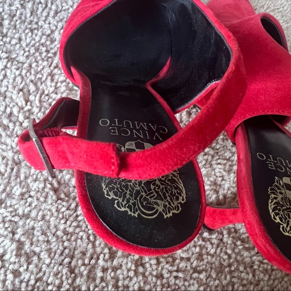 Vince Camuto Womens Suede Pointed Toe Sling Back Pumps Red Size 6 - Picture 11 of 12